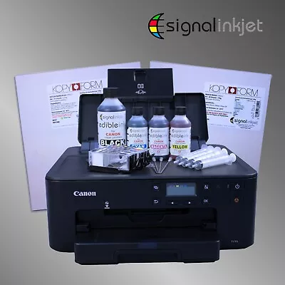 EDIBLE PRINTER KIT TS705A - Refillable Cartridges Ink 50 Wafer 25 Decor Paper • £139.99