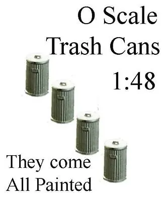 O Scale TRASH CANS Includes 4 That Come All Painted 1/48 Scale • $8.99