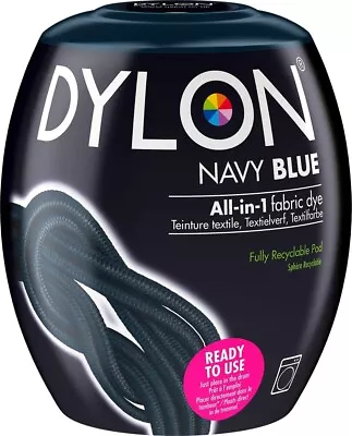Dylon Machine Dye Pod Powder Fabric Wash For Color Clothes 350G Navy Blue • £7.20