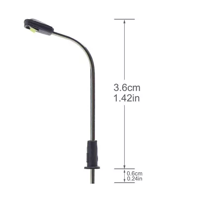 LQS05 10pcs Model Railway Z N Scale 1:160 Single LED Lamp Street Light 3.6cm • $9.99