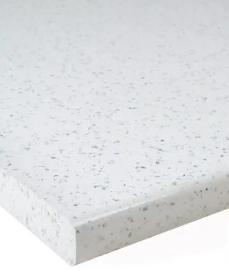 White Sparkle Gloss 38mm Strass Blanc Kitchen Laminate Worktop - Cut To Size • £205