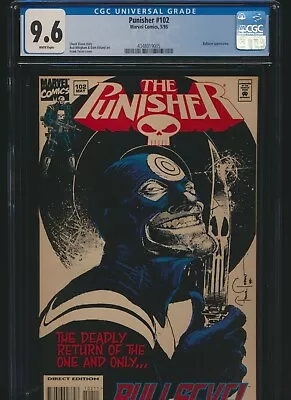 Punisher 102 Marvel 1995 CGC 9.6 White Pgs Classic Teran Bullseye Cover NR  .99 • $0.99