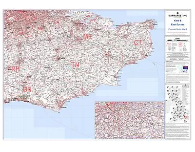 Postcode Sector Map 5 Kent And East Sussex (Paper) • £28.94