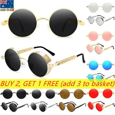 $11.82 • Buy Women Men Unisex Steampunk Sunglasses Frame Round Lens Glasses Stylish Eyewear