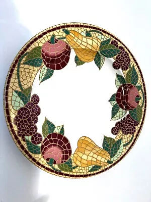 Single Pier 1 MOSAIC FRUIT  10-1/2  Dinner Plate Made In Italy Pre-owned READ • $14