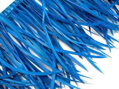 1 YARD - Turquoise Blue Goose Biots Stripped Wing Wholesale Feather Trim Supply • $12.53