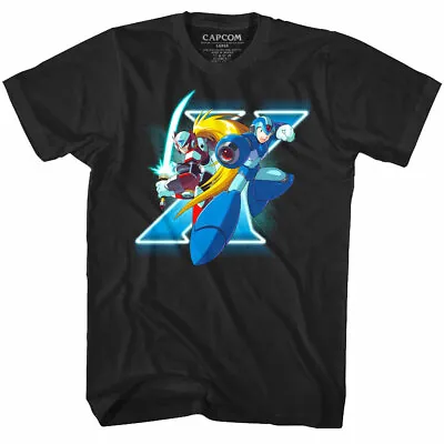 OFFICIAL Megaman X And Zero Men's T Shirt Gunner Rokkuman Capcom • $22.94