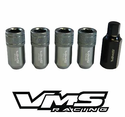 20 Vms Racing 42mm Premium Aluminum Hex Tuner Wheel Lug Nuts 12x1.5 Gunmetal C • $49.95