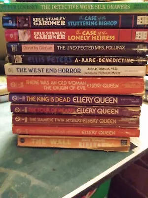 12 Mystery Books- Ellery Queen- Erle Stanley Gardner And Many Others • $5.55