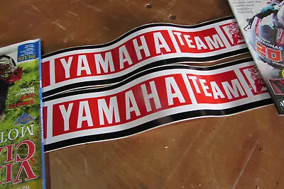 Nos Yamaha Racing Team Fairing Body Memorabilia Decal Pair Stickers Yz500 Tz Tzr • £30