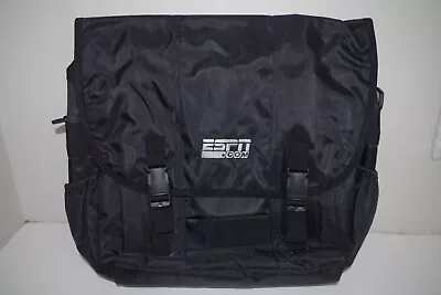 NEW ESPN.COM BLACK Nylon MESSENGER SHOULDER BAG Books Computer Carrier Briefcase • $8