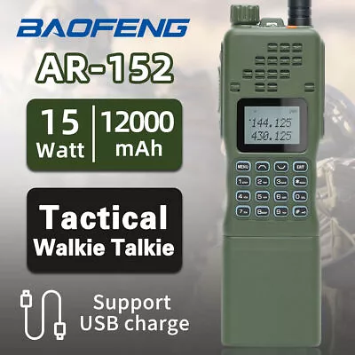 1pack Baofeng Ar152 15w Vhf/uhf Vox Military Tactical Ham Two Way Radio 12000mah • $99.99