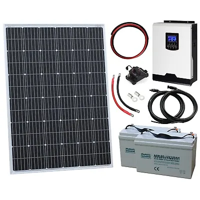 £999.99 • Buy 250W 12V Complete Off-grid System With 250W Solar Panel And 1kW Hybrid Inverter
