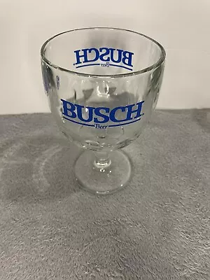 Vintage Busch Beer  Thick Heavy Goblet Glass • $25