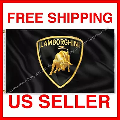 Lamborghini Flag 3x5 FT Car Logo Banner Flag  Racing Car Garage Wall Decor Sign • $13.77