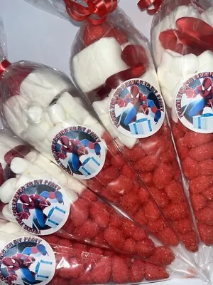 £6.64 • Buy Spiderman / Marvel Superhero Pre Filled Candy Sweet Cones & Stickers Party Bag