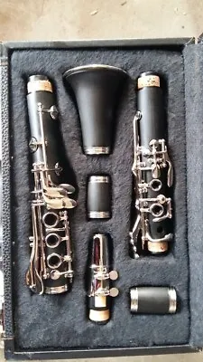 Professional Clarinet Ebony Wood Body Silver Plated Key C-flat 17 Key • $205.20