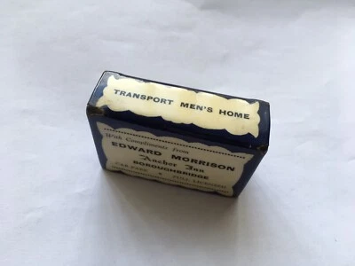 £24 • Buy C1920s VINTAGE EDWARD MORRISON ANCHOR INN BOROUGHBRIDGE MATCHBOX HOLDER/GRIP