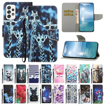 $14.87 • Buy For Oppo A16S A17 A57 A96 A54 A53S A74 Painted Leather Magnetic Flip Wallet Case