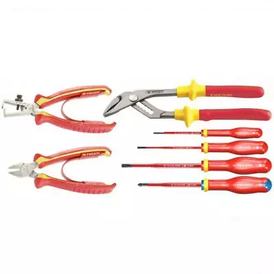 £119.95 • Buy Facom VE.A2 7 Piece 1000v VDE Insulated Electricians Pliers & Screwdriver Set