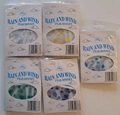 Rain And Wind Peak Bonnets. Select Colour Required • £2.99