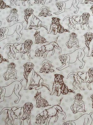 £4.60 • Buy Fat Quarter Studio E’s Off The Leash Fun Dog Design 100% Cotton Fabric