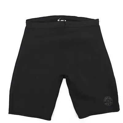 Gold's Gym Shorts Mens 25 Black Neoprene Compression Drawstring Bike Swim • $28.89