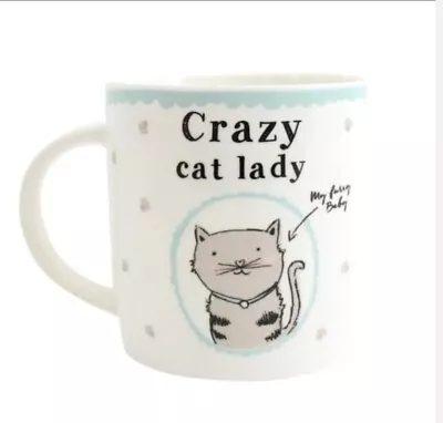 New Crazy Cat Lady Bone China Coffee Mug In Gift Box Christmas Gift  • £8.99