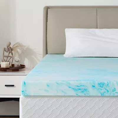 3 Inch Gel Infused Memory Foam Mattress Topper Queen Size Cooling Twin Full King • $48.99