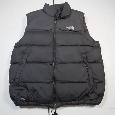 The North Face 700 Goose Down Black Puffer Vest Men's Large Preowned • $85