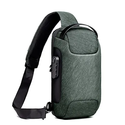 $17.68 • Buy Anti Theft Sling Bag Waterproof Chest Bag Crossbody Backpack W USB Charge Port