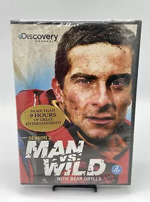 Man Vs. Wild - Season 2 (DVD 2008 3-Disc Set) Bear Grylls Sealed Discounted • $22