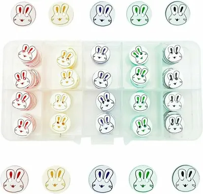 Adorable Baby Buttons Rabbit Bunny Design 5 Colours 6 Per Pack Free P&P • £3.25