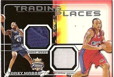 Corey Maggette Jersey Card 2001-02 Focus Trading Places • $5.99