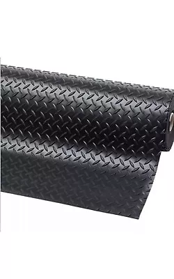 3.5MM Rubber Flooring Matting Heavy Duty Mat Anti Slip Garage Checker 1.8M Wide • £1.29