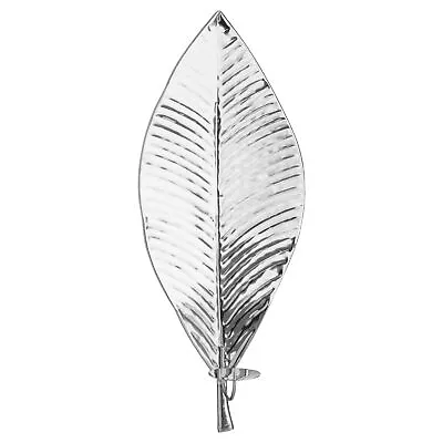 Huge 72cm Silver Leaf Chrome Wall Hanging Candle Holder - Metal • £54.99