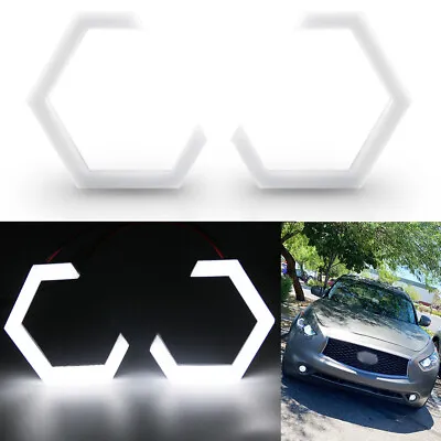 LED Hex Halo Ring Angel Eyes DRL For Car Headlight Retrofit 70mm 80mm 86mm 90mm • $33.99