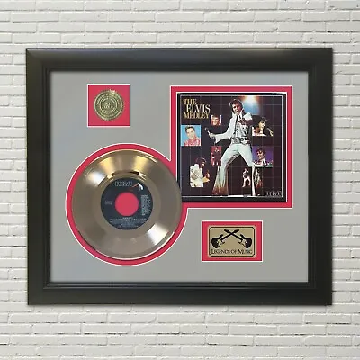 Elvis Presley The Elvis Medley Framed Picture Sleeve Gold 45 Record Display  • $149.95