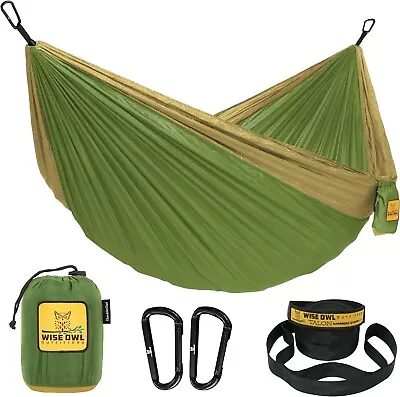 Double Size Outfitters Camping Hammock With Storage Bag Backpacking Travel • £25