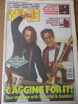 NME New Musical Express  21 November  1992 Newman & Baddie • £7.99