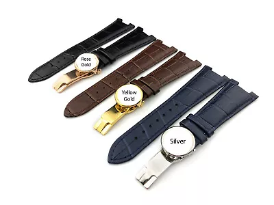 £29.90 • Buy 25mm LEATHER Strap Band Fit PATEK PHILIPPE Wrist Watch NAUTILUS Clasp Silver