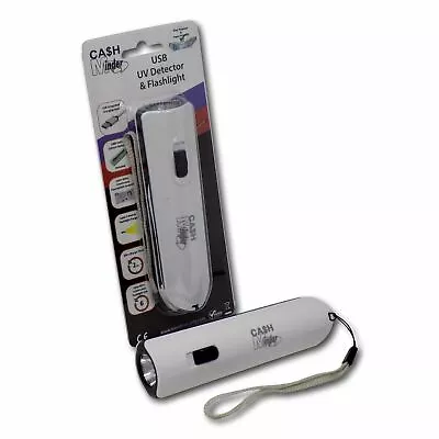 Cash Minder USB Rechargeable UV Counterfeit Fake Forged Money Note Detector • £10.75