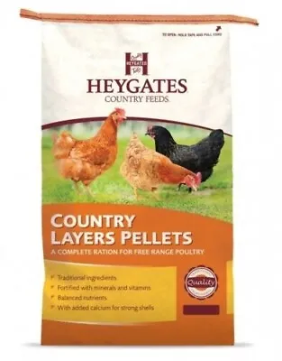 Heygates Country Feeds Poultry Layers Pellets Free Range Calcium & Vitamins 1kg • £6.75