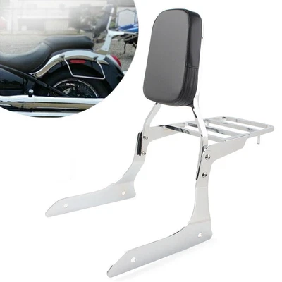 $176.44 • Buy 1Pc Backrest Sissy Bar+Luggage Rack For Yamaha XVS1300A V Star 1300 05-17 Chrome