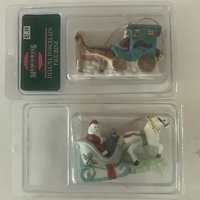 Vintage Memories Collection Porcelain Christmas Figurine Ornaments Lot 2 Taiwan • $11.69