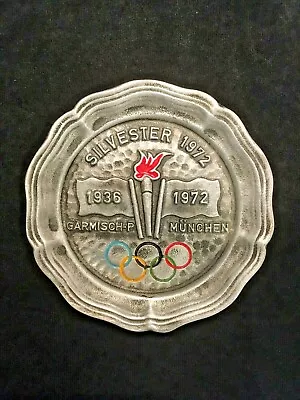 Vintage Sylvester Pewter Plate From 1972 Munich Olympics Carmisch P Munchen • $34.99