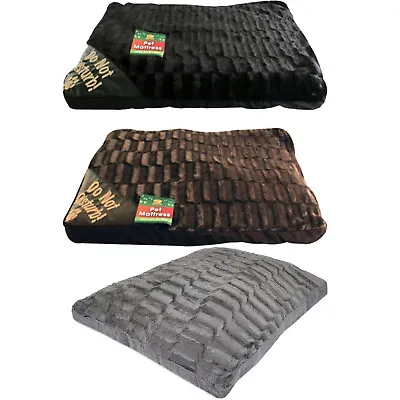 £11.99 • Buy Luxury Fur Dog Cat Pet Bed Jumbo Mattress Washable Pillow Cushion Soft Warm Bed