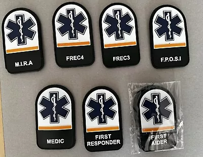 Medic. First Aid   Rubber Hook And Loop Patches And Badges • £12.50
