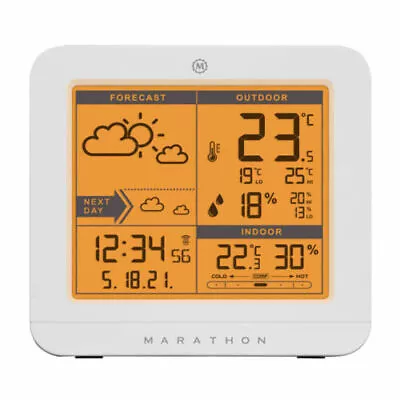 Alarm Clock Station Weather Charts Atomica Marathon Date Thermometer 122cm • $231.26