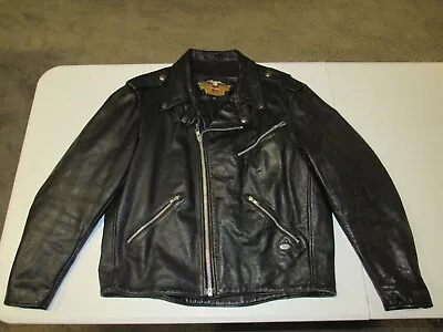 Harley Davidson Men's KISS Gene Simmons Black Zip Up Leather Jacket Size XL • $299.99